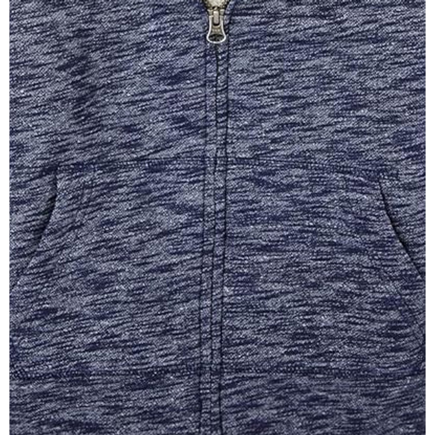 Children’s Place Boys Marled Sherpa Fleece Zip Up Hoodie, LRG 10/12 Tidal Blue
