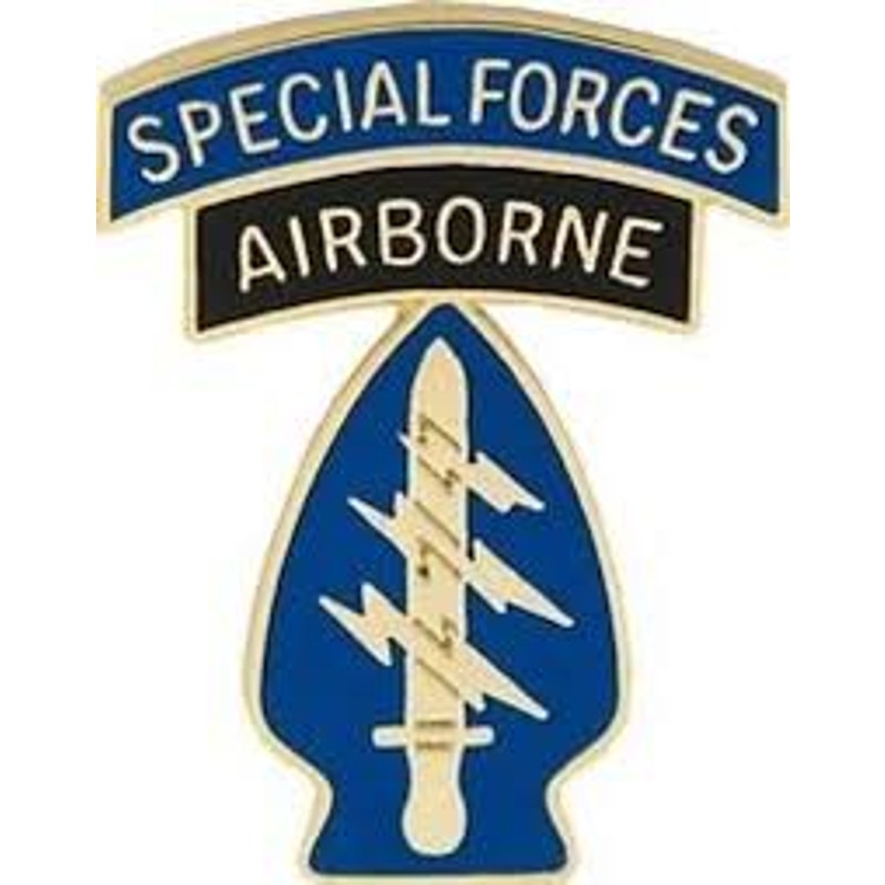 U.S. Army Special Forces (Airborne) Novelty Hat, Lapel Pin 1‑1/8" × 7/8"