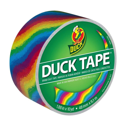 Duck Brand Rainbow Duct Tape 1.88" x 10 Yards Multicolor Decorative Adhesive