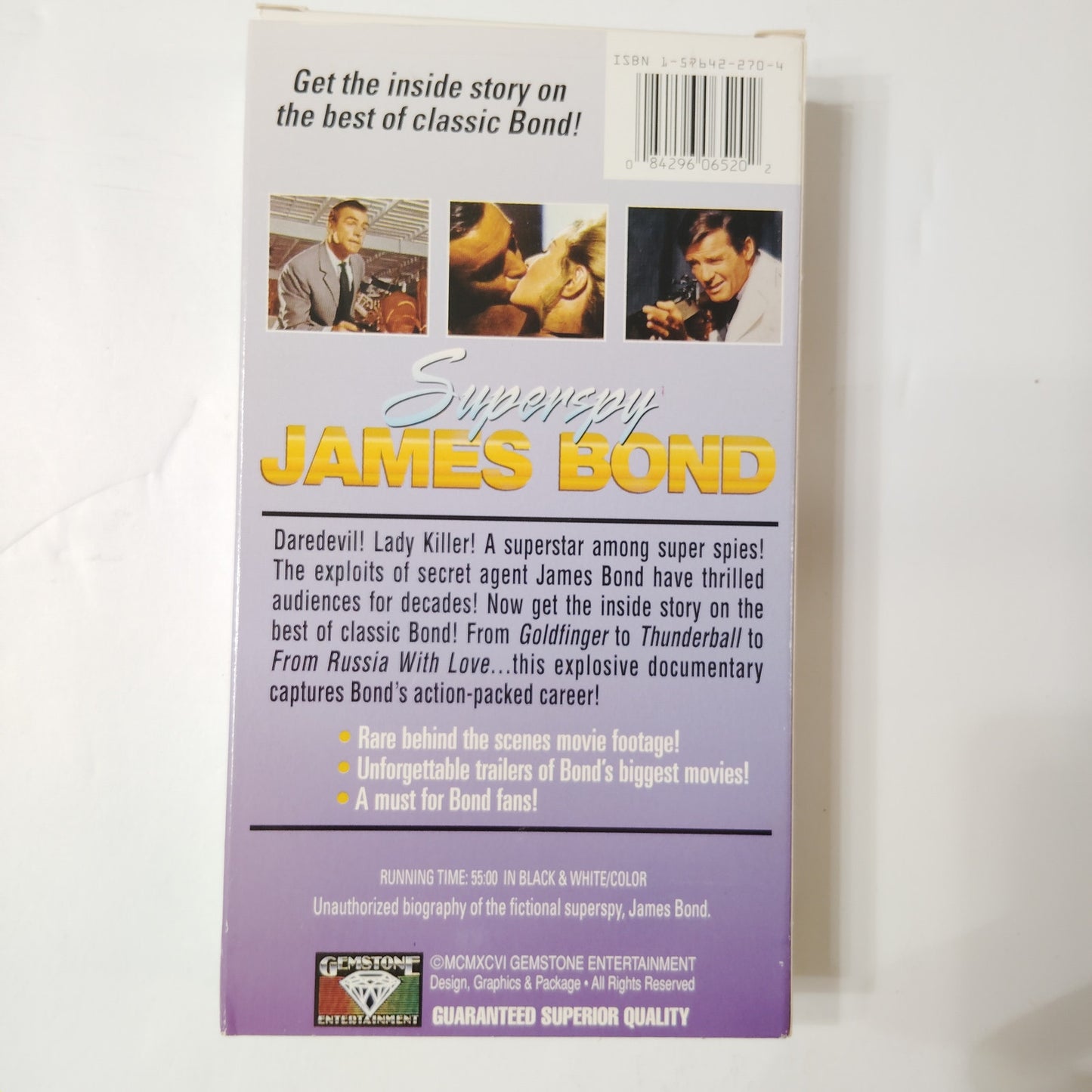 Superspy James Bond The Greatest 007 Highlights VHS 1996 Unauthorized Biography