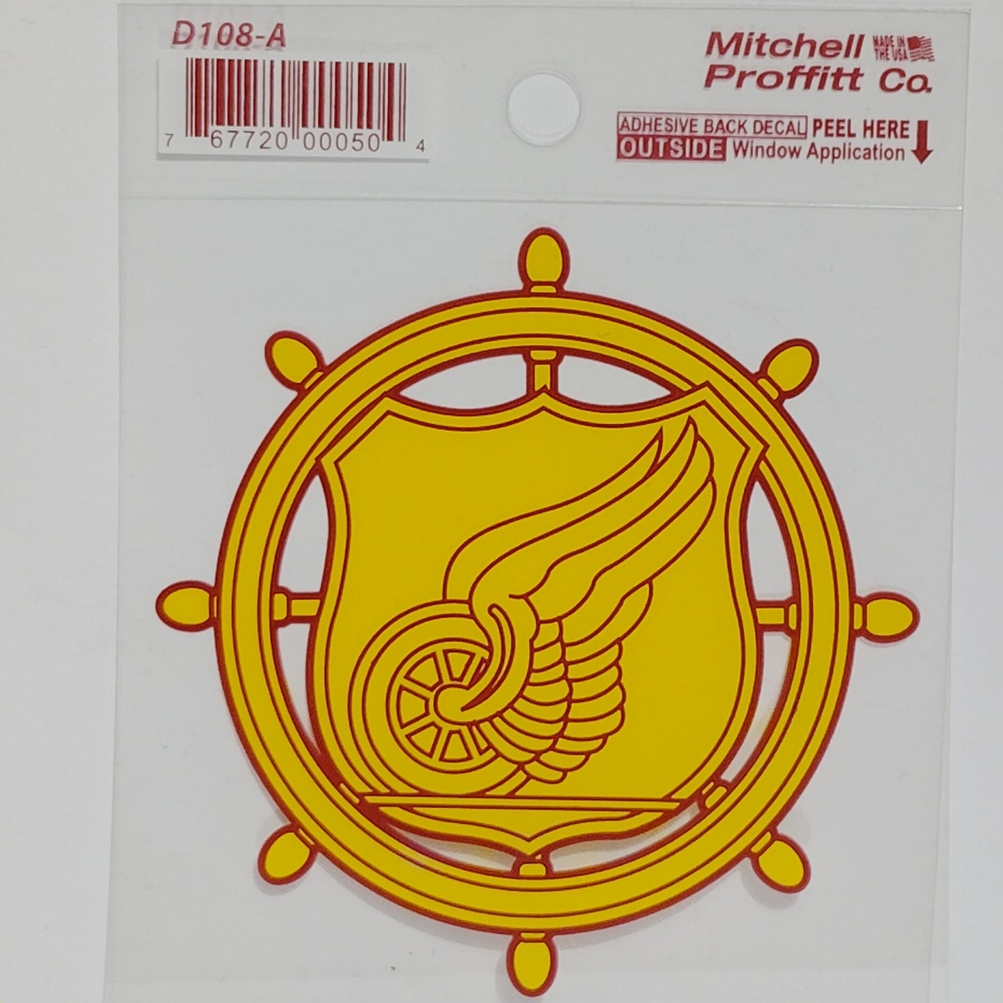 Army Transportation Corps Decal – 3.5" x 3.5" Adhesive Back – Outside Mount