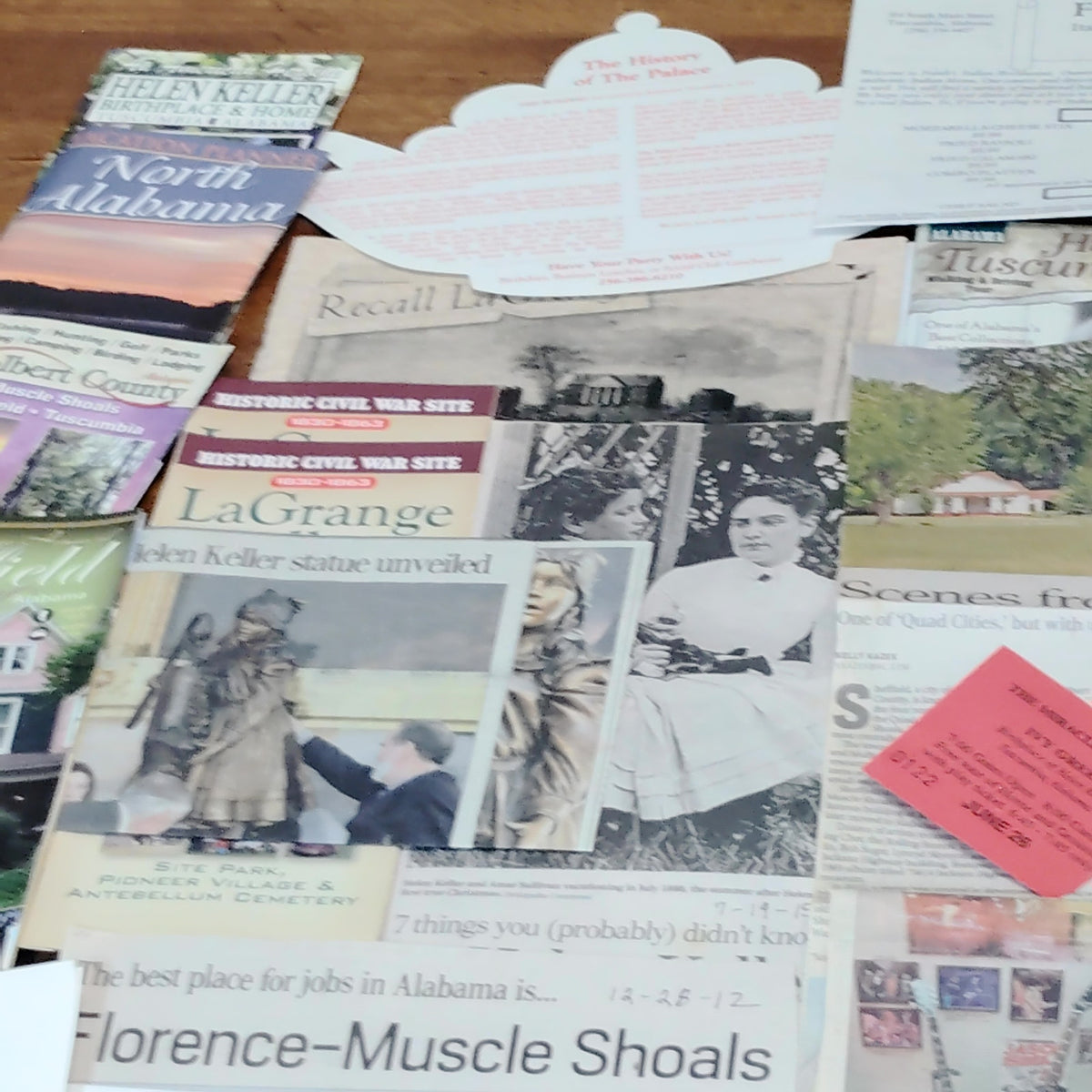 Tuscumbia, Alabama 2009 Travel Ephemera Collection - Vintage Memorabilia Lot