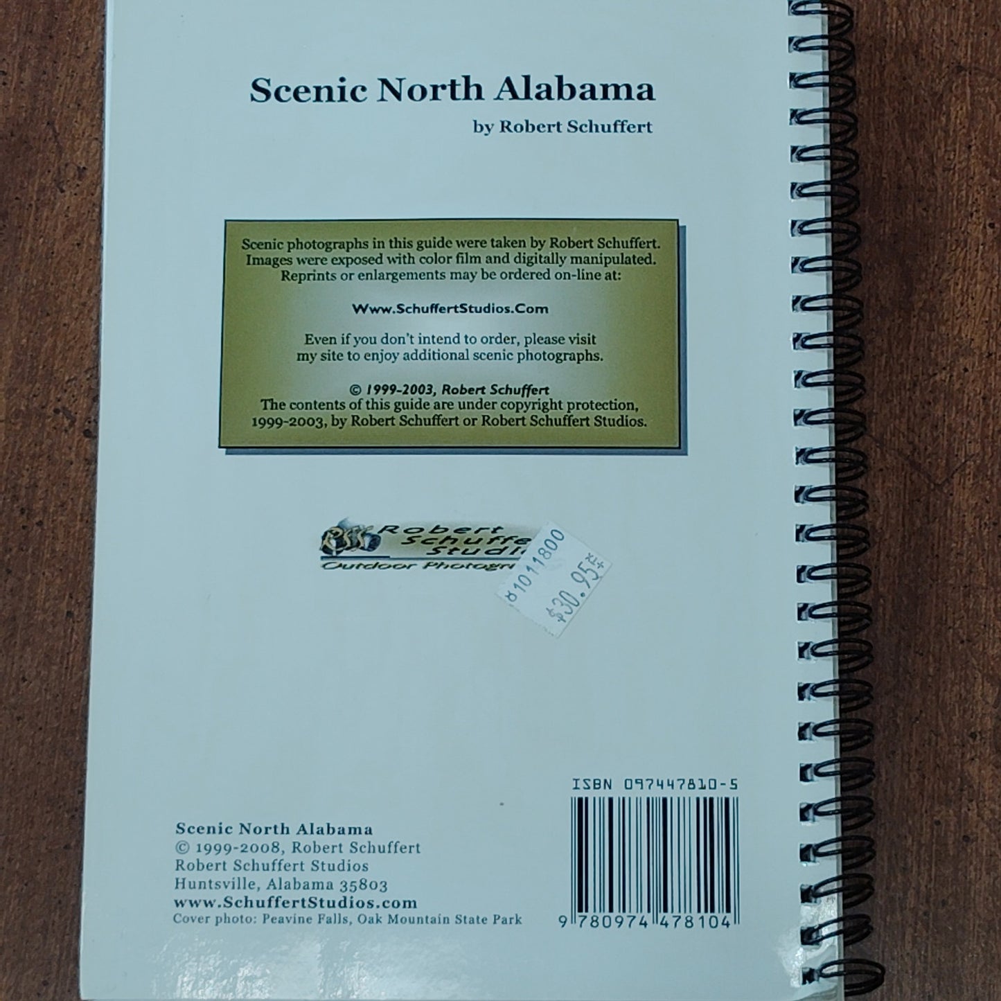 Scenic North Alabama: Travel Guide to Hidden Natural Treasures, Signed by Author