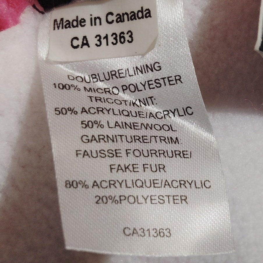 Kyi Kyi Faux Fur Pom Pom Knit Hat – Blush Fuchsia – One Size