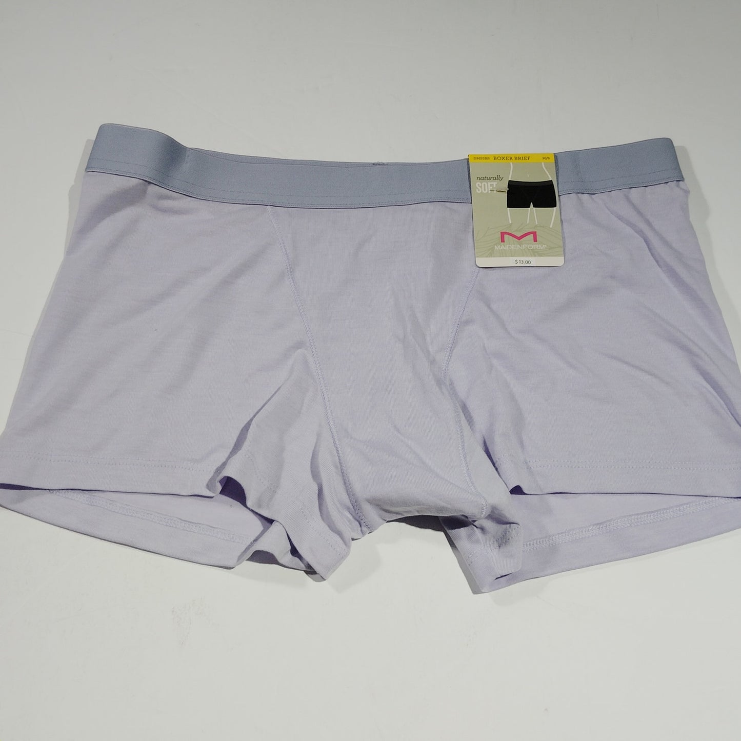 Maidenform Naturally Soft Boxer Brief – Urban Lilac/Silver Blue – Size 6/M