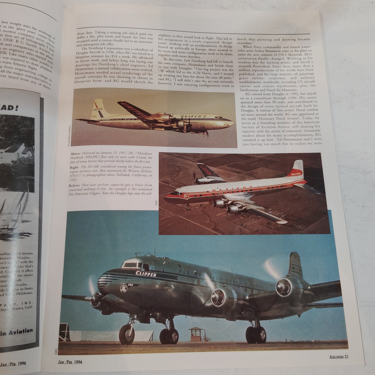 Airliners Magazine Jan/Feb 1994 Douglas Aircraft Vintage Aviation Journal