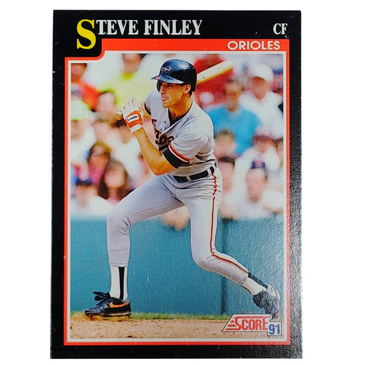 1991 Score Steve Finley Card #266 Baltimore Orioles - Traded to Astros- OF VG/EX