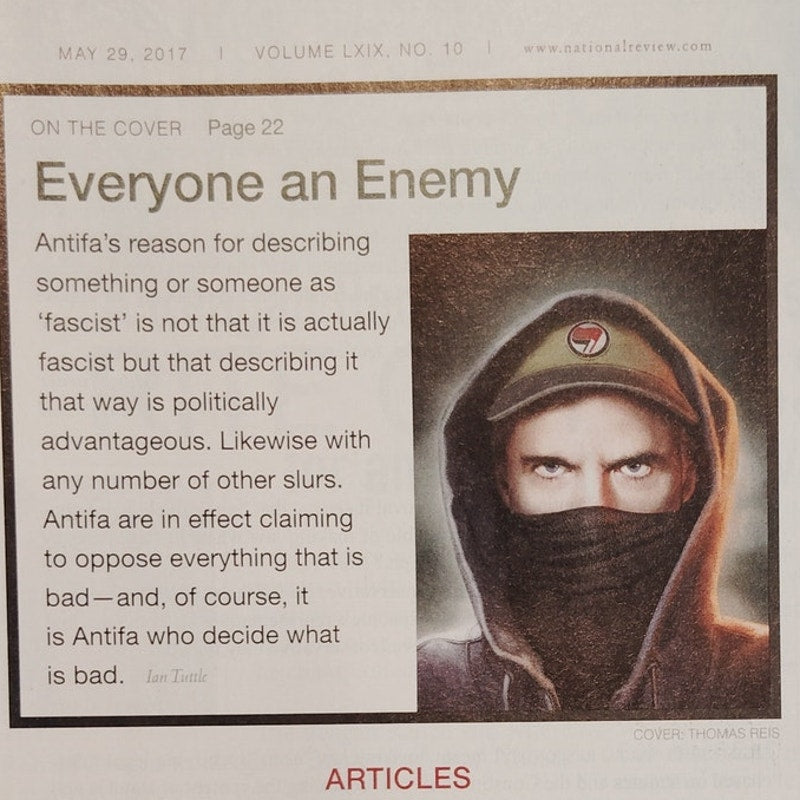 National Review May 29 2017 Roots of Left-Wing Violence Antifa Magazine