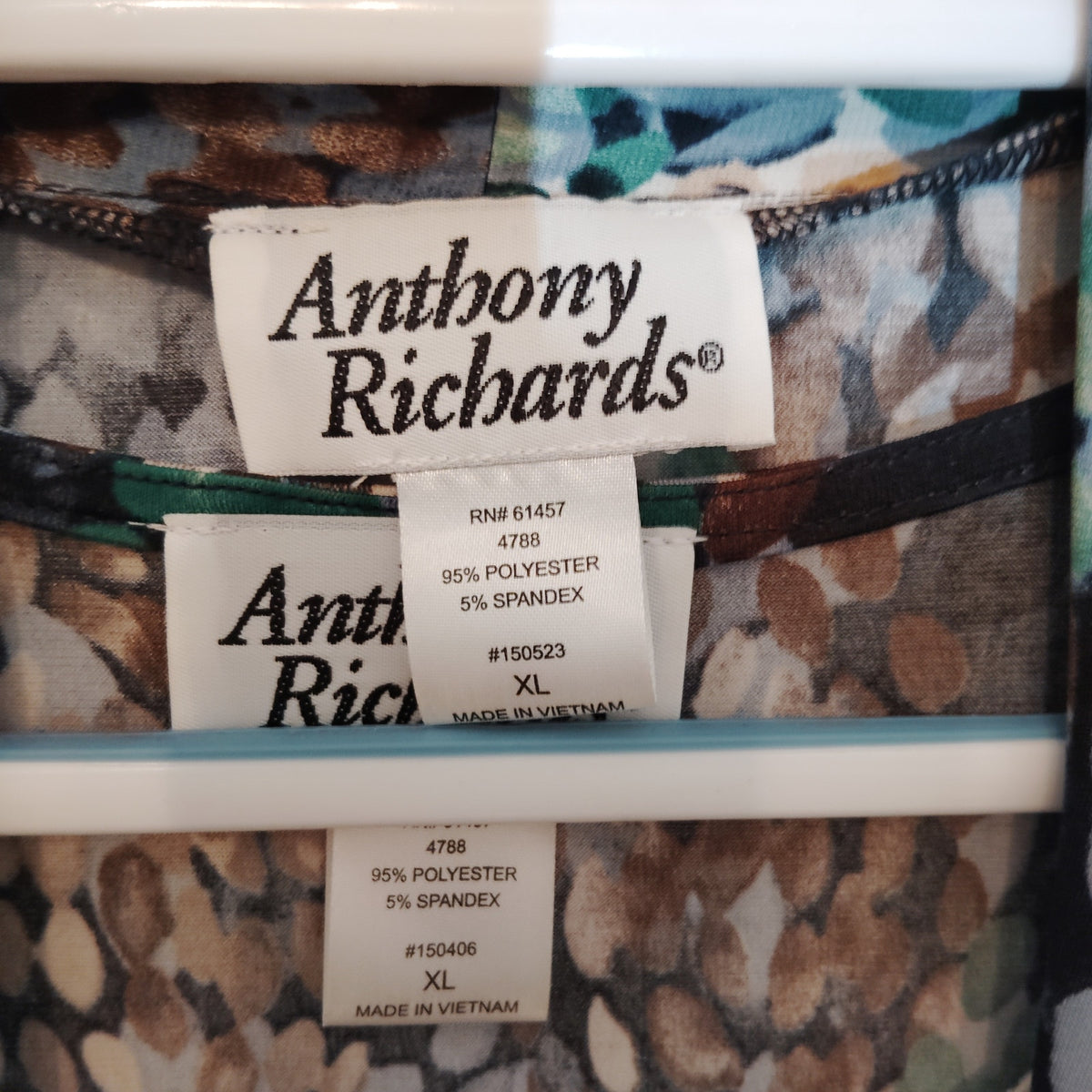 Anthony Richards Mosaic Abstract Twin Set Women’s XL Cardigan & Tank Estate