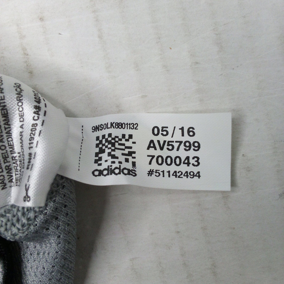 adidas Knee Pad/Sleeve Grey Black Size M Padded Wrestling Compression
