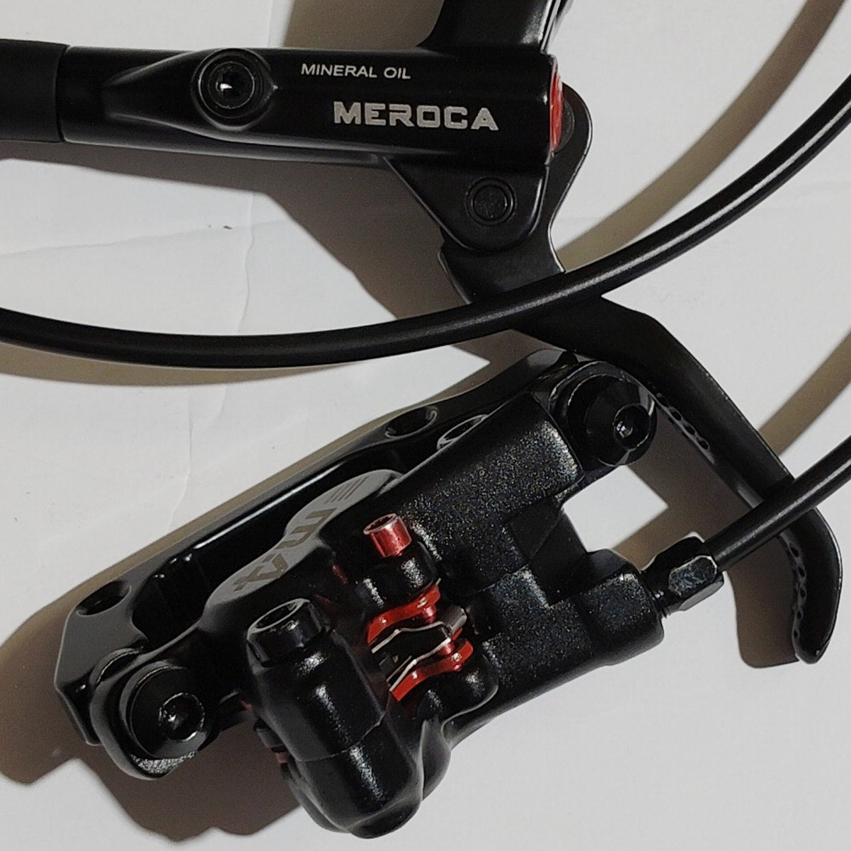 MEROCA Hydraulic Disc Brake Set – Lever, Hose & Caliper – Mineral Oil