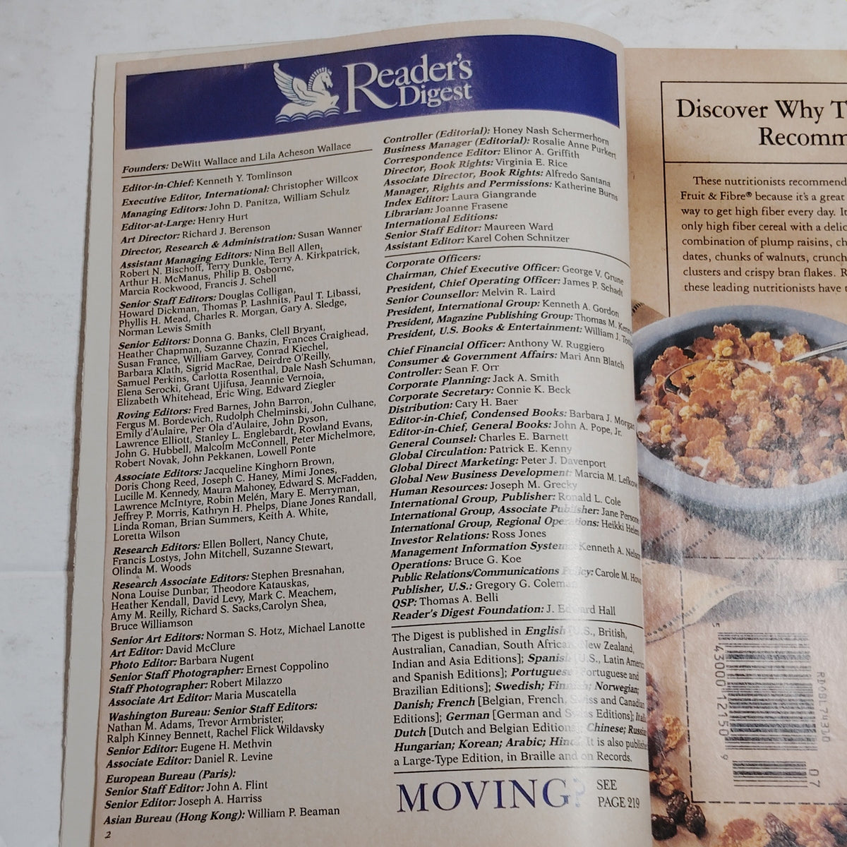 Reader's Digest March 1993 Vintage Magazine - Polar Dream Back Issue