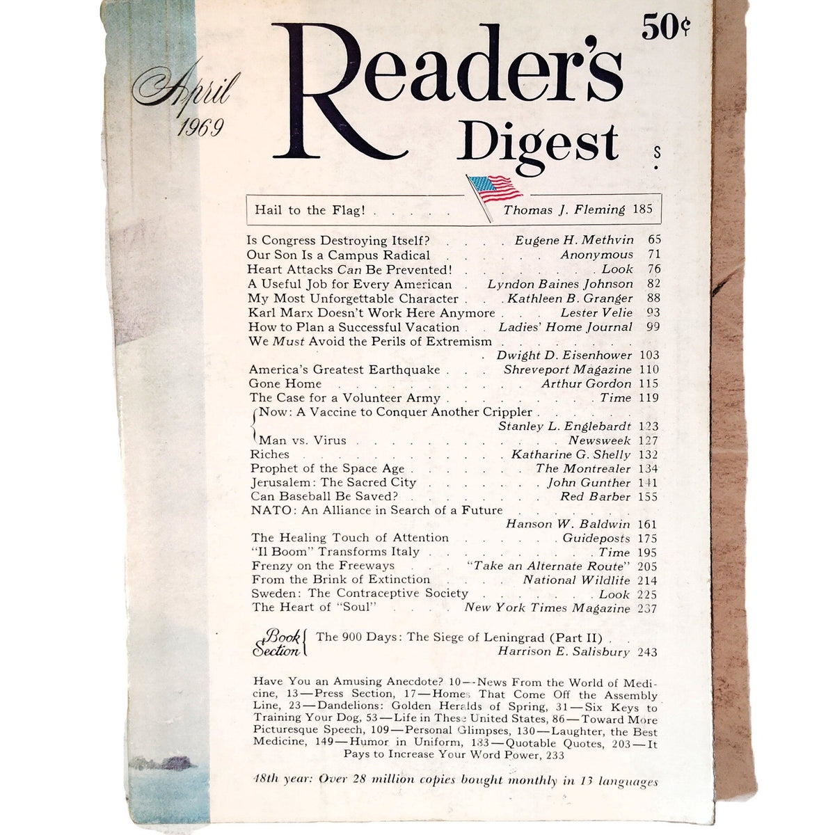Reader's Digest April 1969 Vol. 94 No. 564 Vintage Magazine Golden Gate Bridge