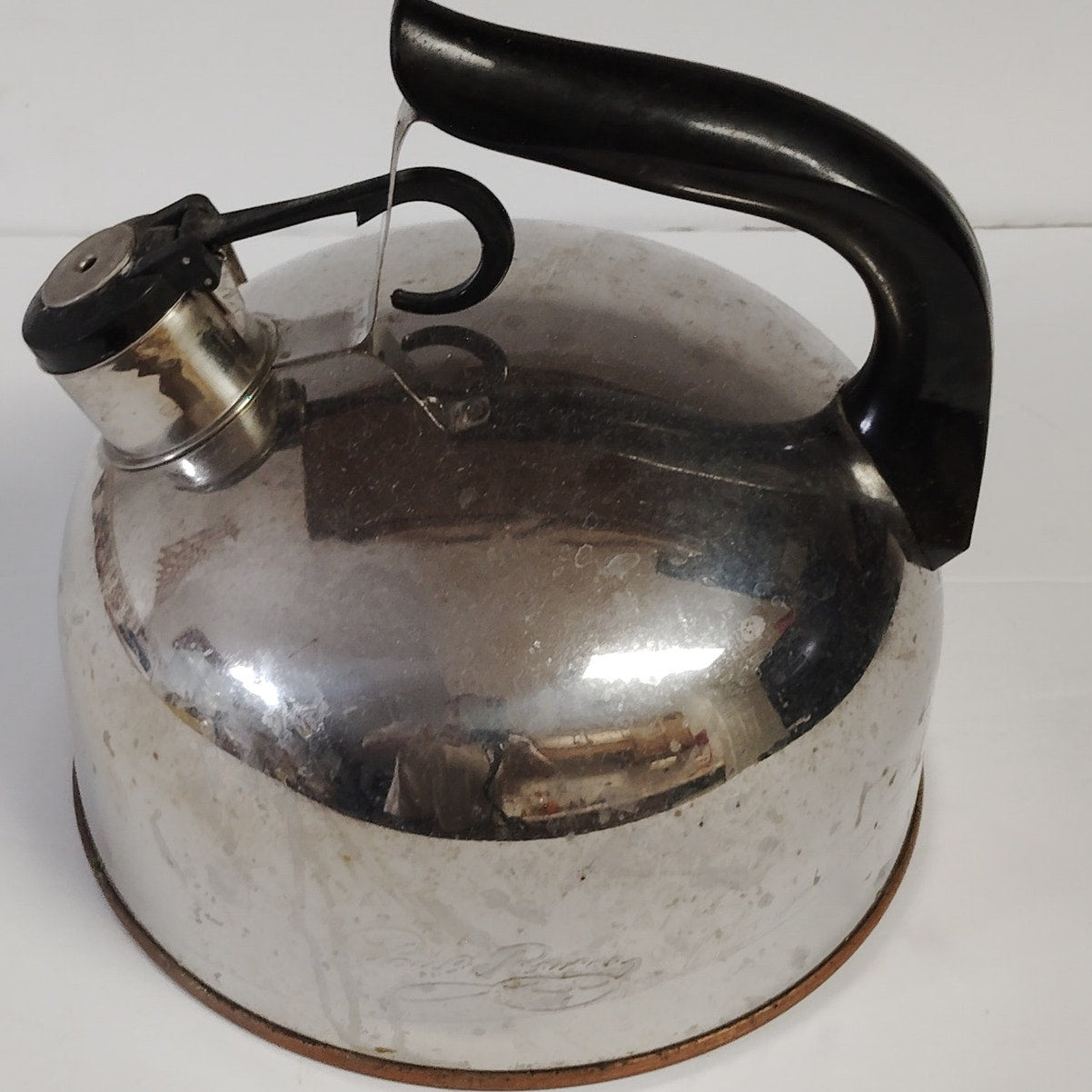 Revere Ware 1801 Paul Revere Copper Bottom Whistling Tea Kettle 2003