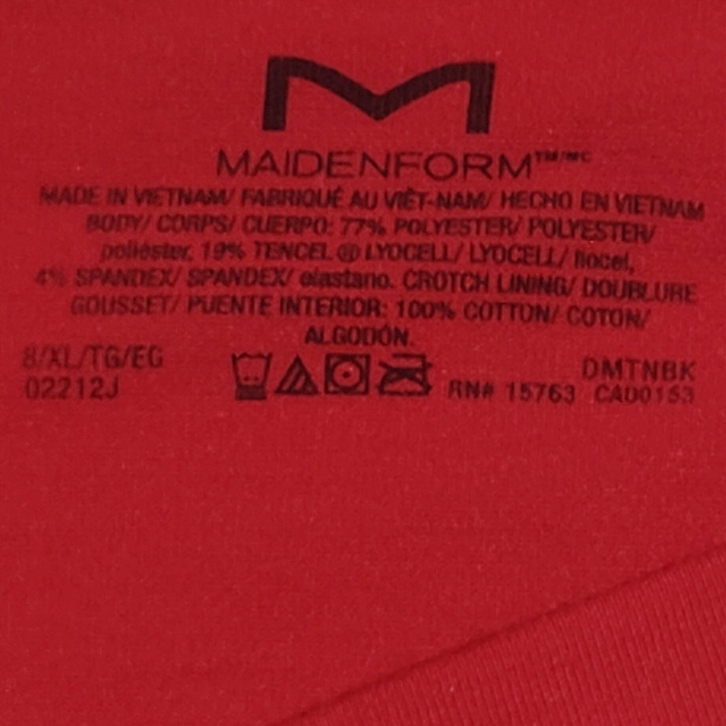 Maidenform Barely There Naturally Soft Bikini Panty – Dark Red – Size XL/8