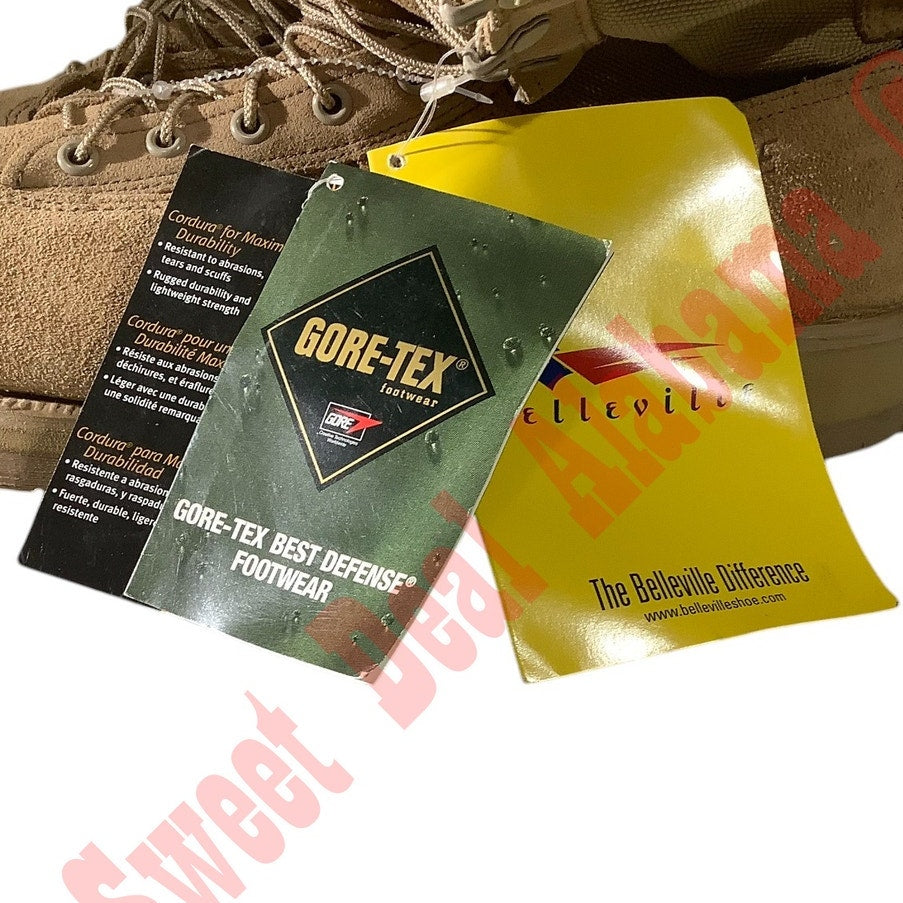 Men's Military Gortex Belleville Boots, Size 12.5, Cordura w/ Vibram Soles, NWT