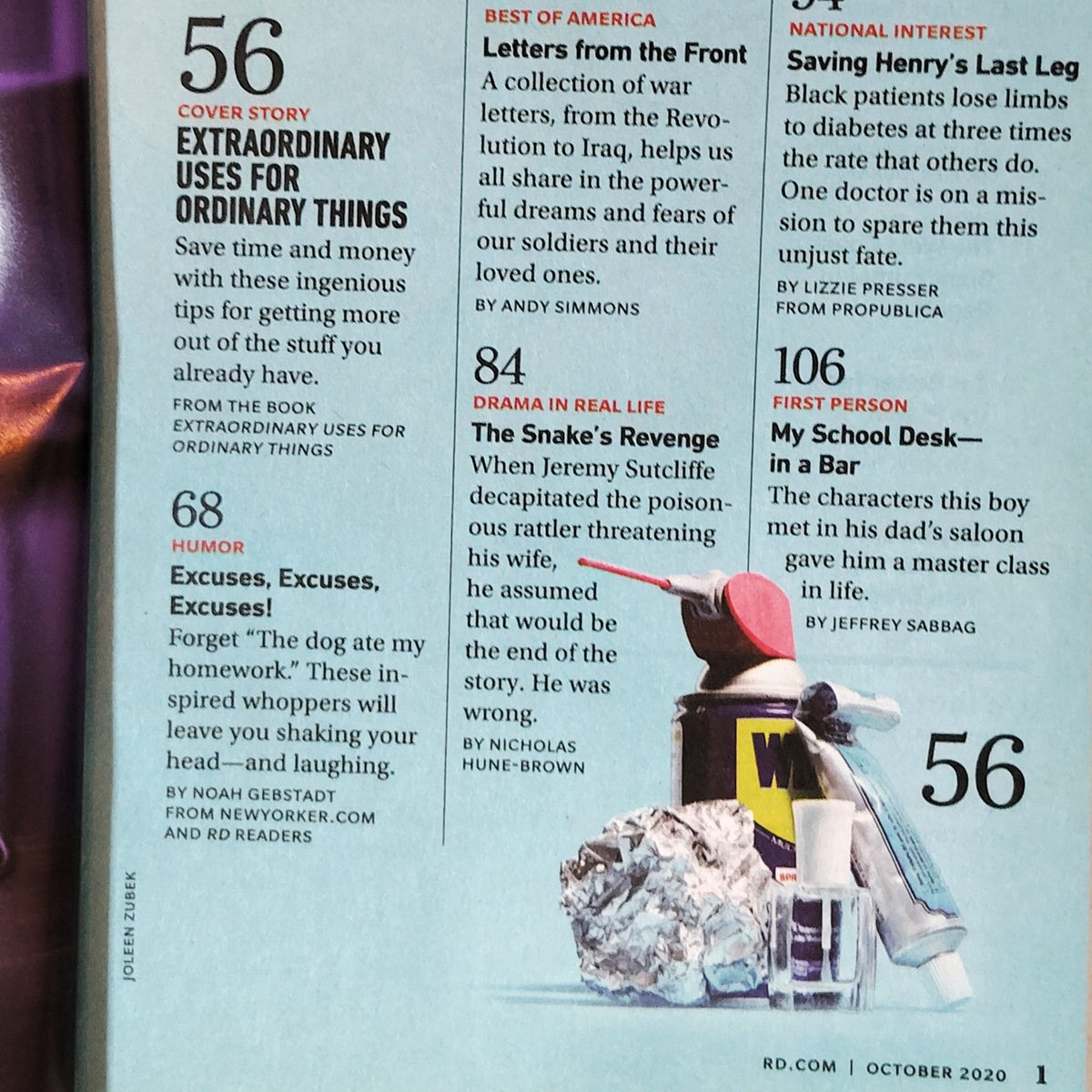 Reader's Digest October 2020 Magazine - Extraordinary Uses for Everyday Things