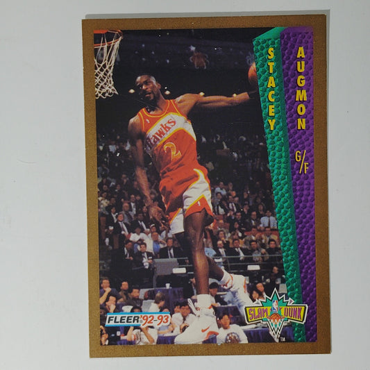 1992–93 Fleer Stacey Augmon #295 – Slam Dunk – Atlanta Hawks – G/F