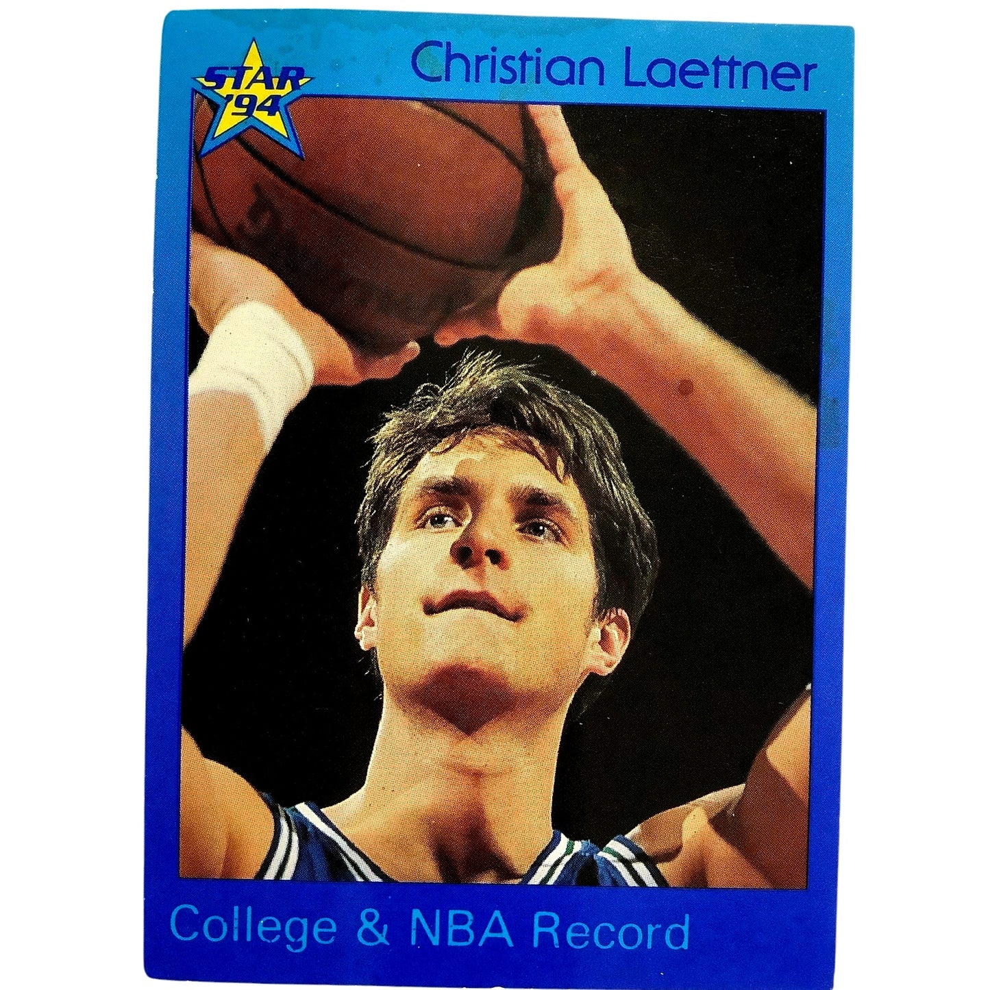 Christian Laettner, Duke and Minn., 1994 Star Int'l College and NBA Card 5, EXC