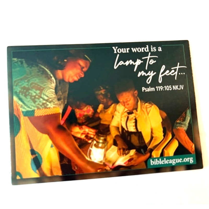 Christian Scripture Fridge Magnet Psalm 119:105 Lantern Bible League 3.5x2.5