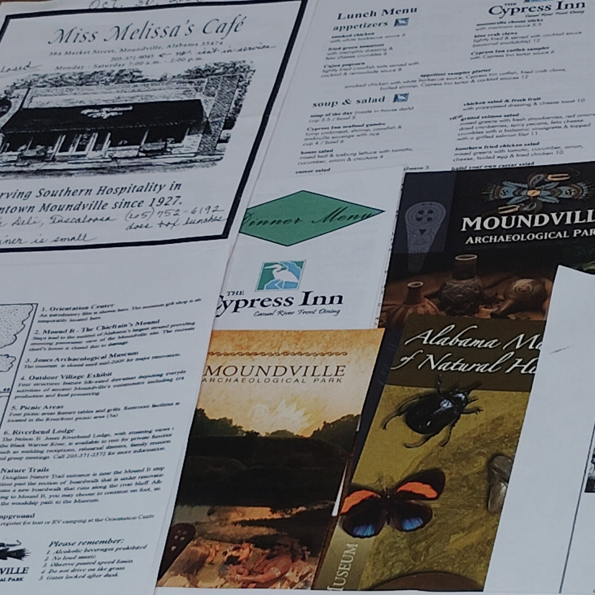 Moundville, AL Vintage Ephemera Collection - Travel Souvenirs & Information