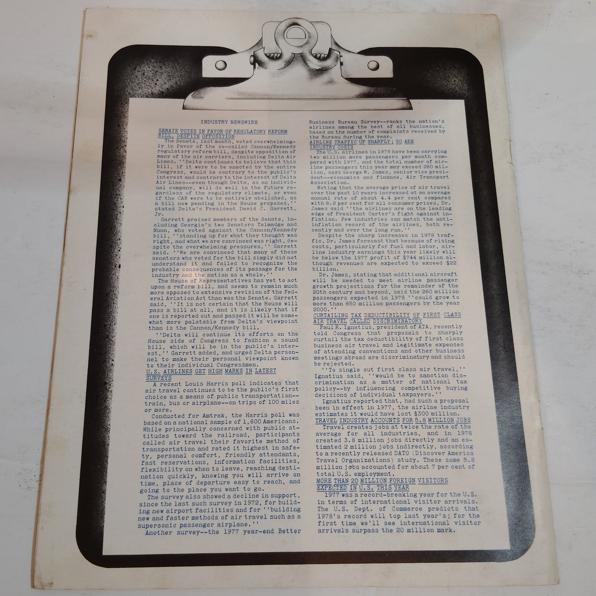 Delta Digest May 1978 Magazine - Transatlantic Service, London Gatwick Issue