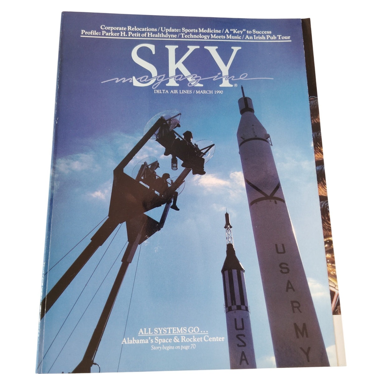 Delta Sky Mag - March 1990, Parker H. Petit, Irish Pub, NCAA Athletes Education