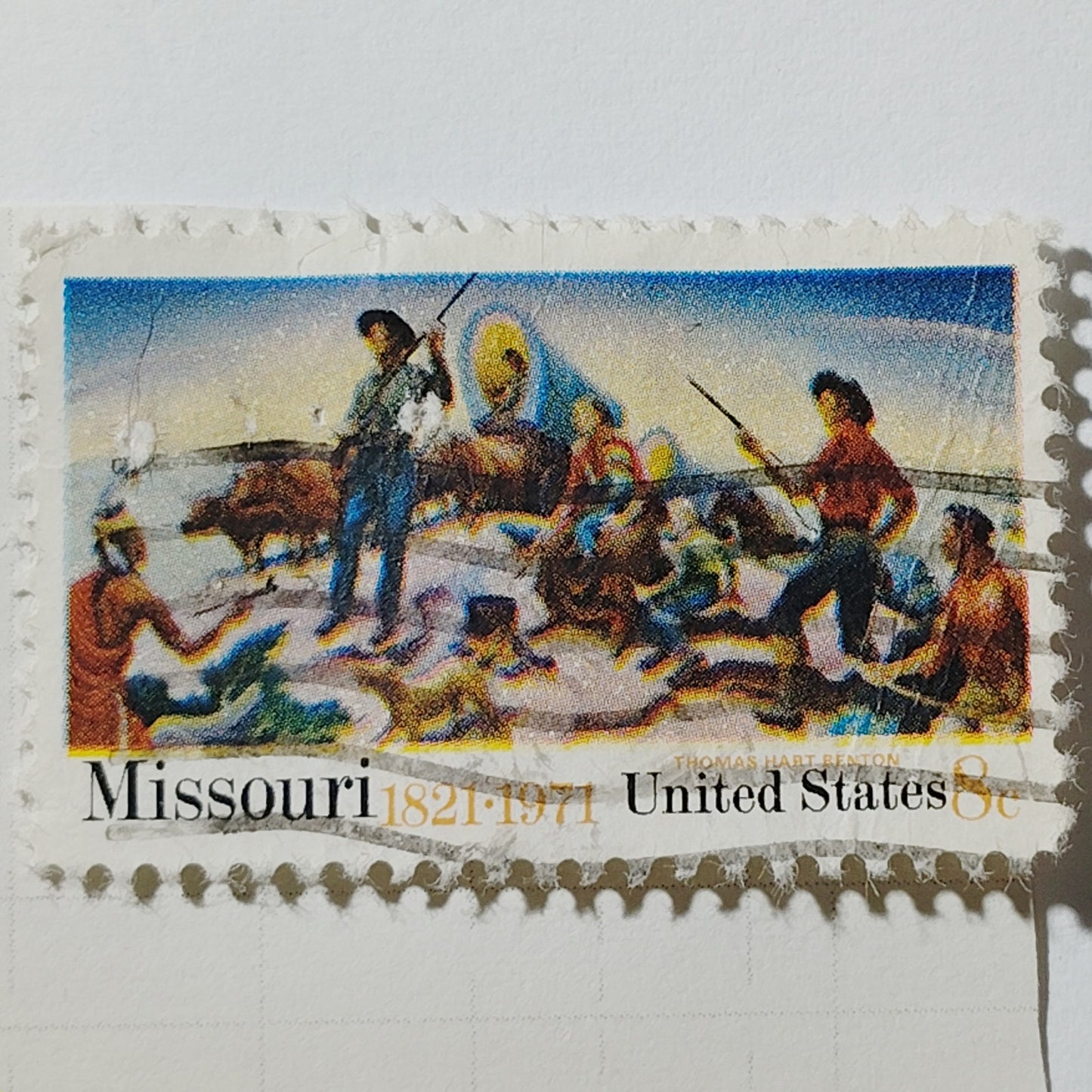 1971 US Postage Stamp Scott #1426 8c Missouri Statehood Thomas Hart Benton Used