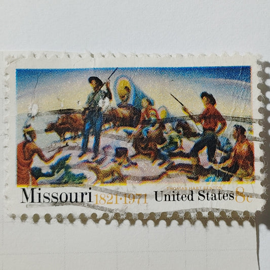 1971 US Postage Stamp Scott #1426 8c Missouri Statehood Thomas Hart Benton Used