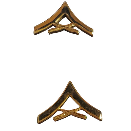USMC Lance Corporal E‑3 No‑Shine Gold Rank Insignia novelty Pins 7/8" × 5/8"