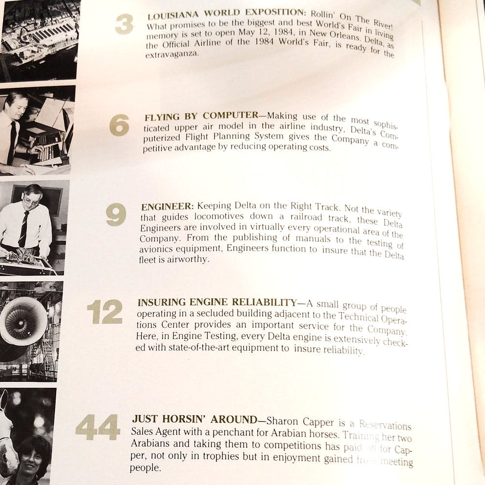 Delta Digest April 1984 - 1984 Louisiana World Exposition, Engine Testing