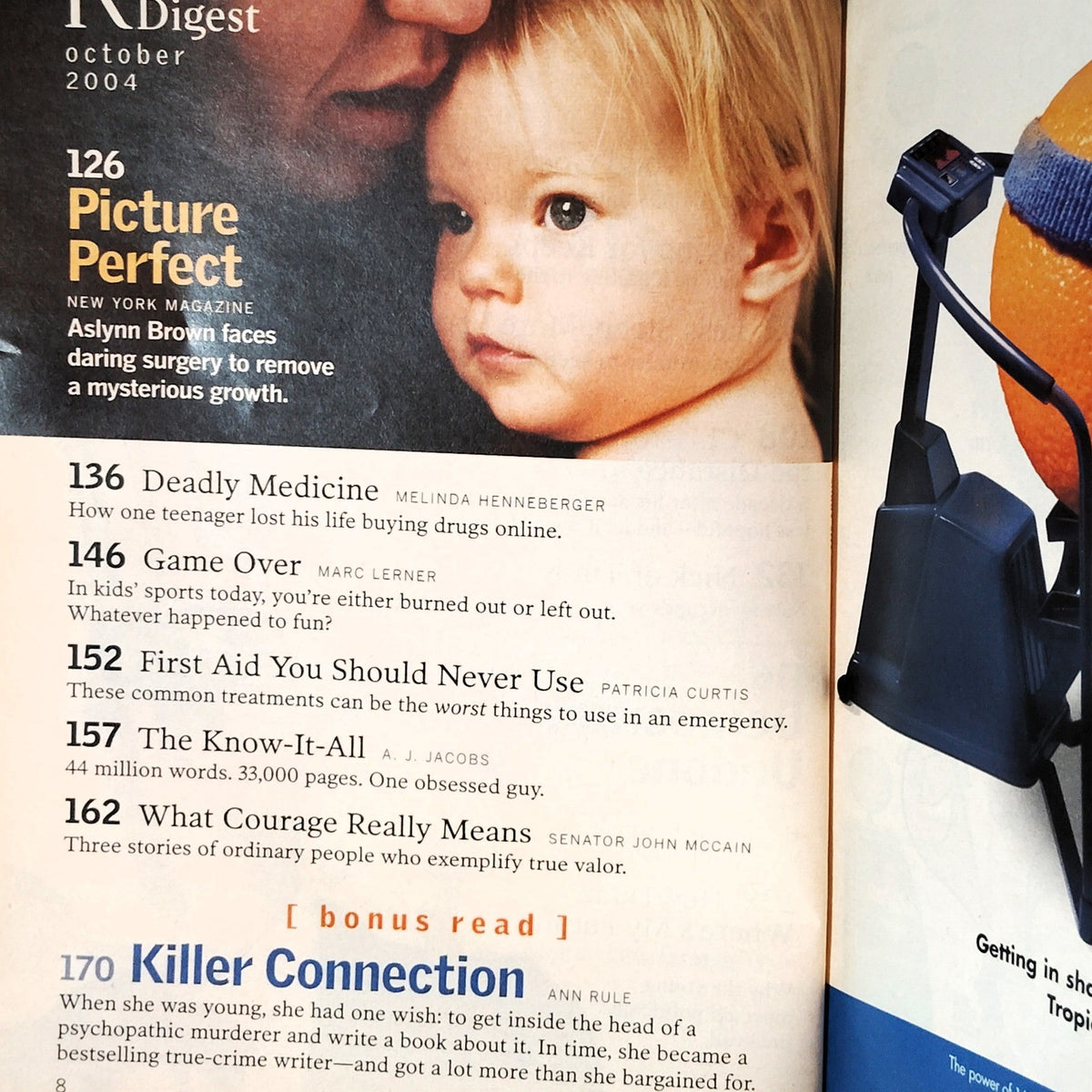 Reader's Digest October 2004 Christopher Reeve a Decade Later, Mag Back Issue