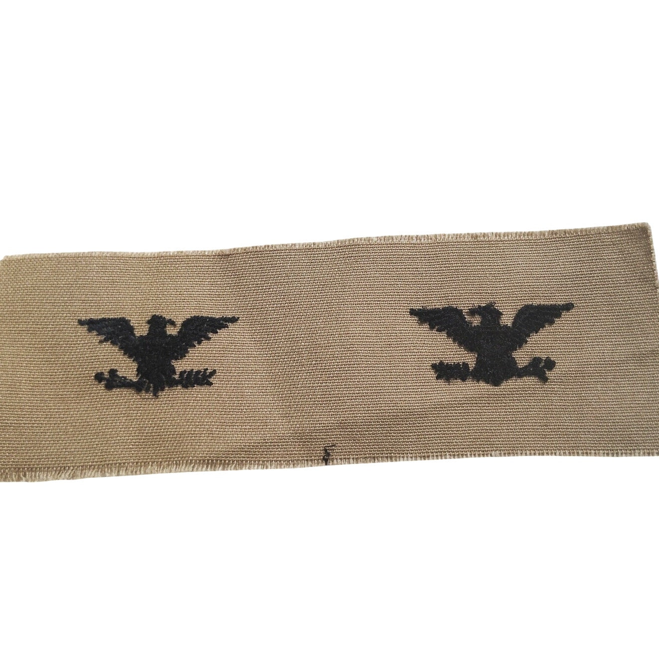 US Army Colonel O‑6 Sew‑On Rank Strip – Black on Tan DCU – 2" × 6"