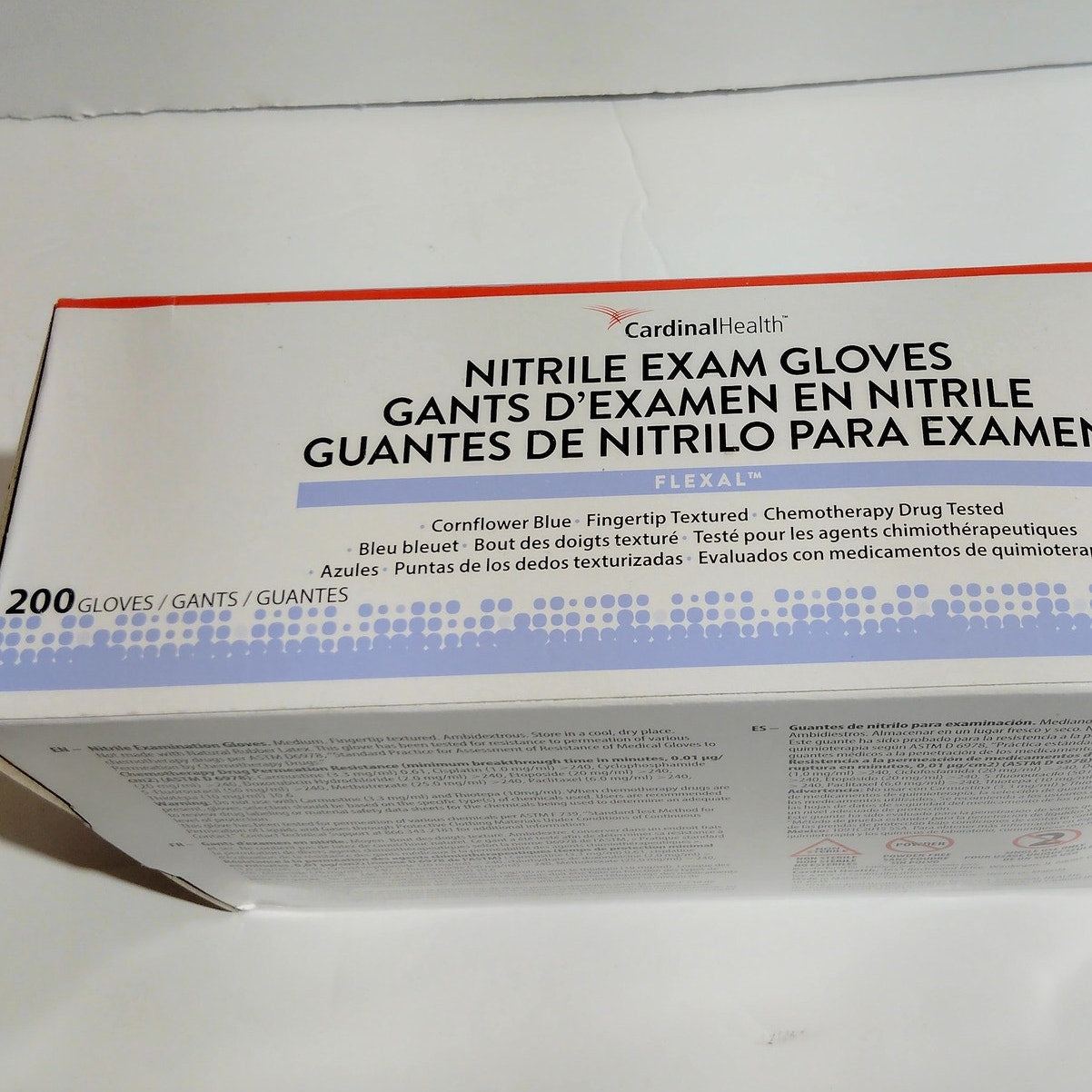 Disposable Nitrile Gloves, L, Non‑Sterile, Powder‑Free, Latex‑Free, 1 Box of 200