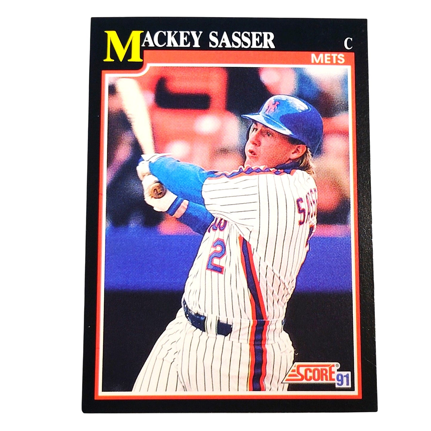 1991 Score Mackey Sasser #307 New York Mets Catcher MLB Baseball Card NM