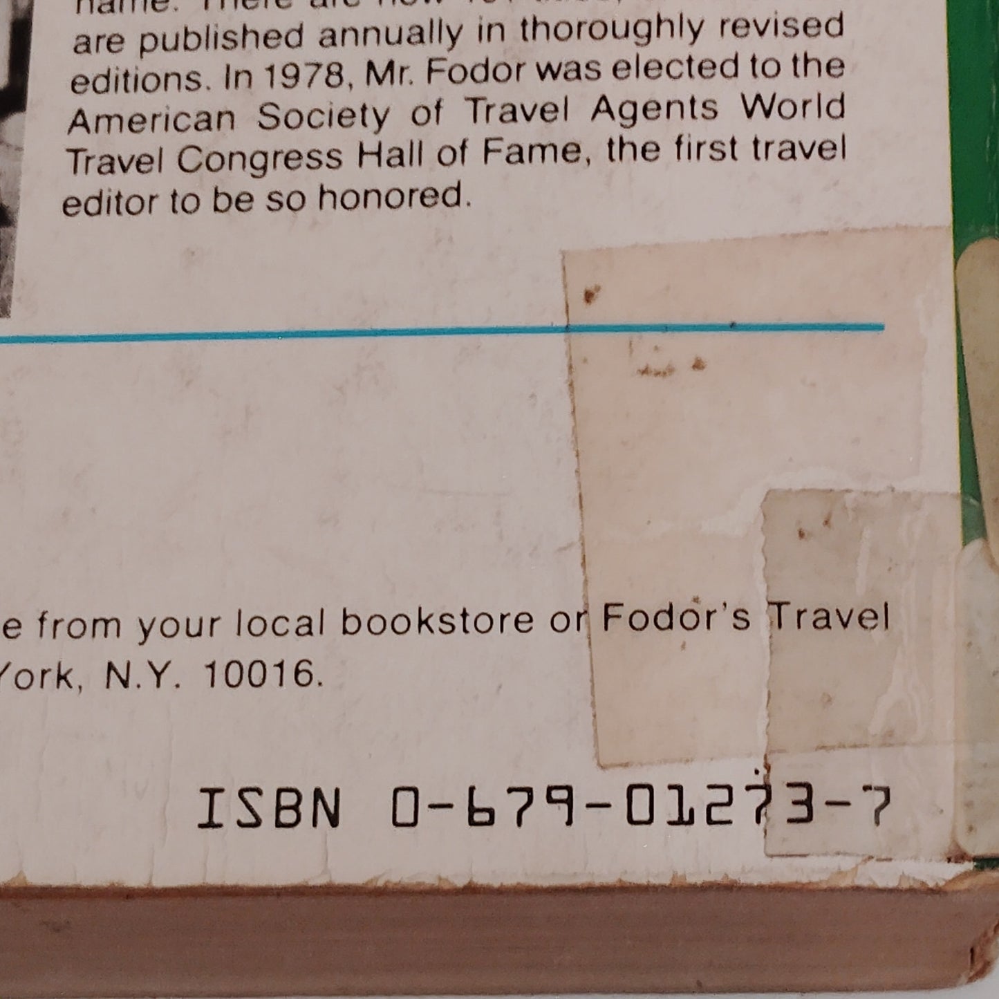 Fodor’s South 1986 Paperback Fair Cond Withdrawn Library Copy Travel Guide VTG