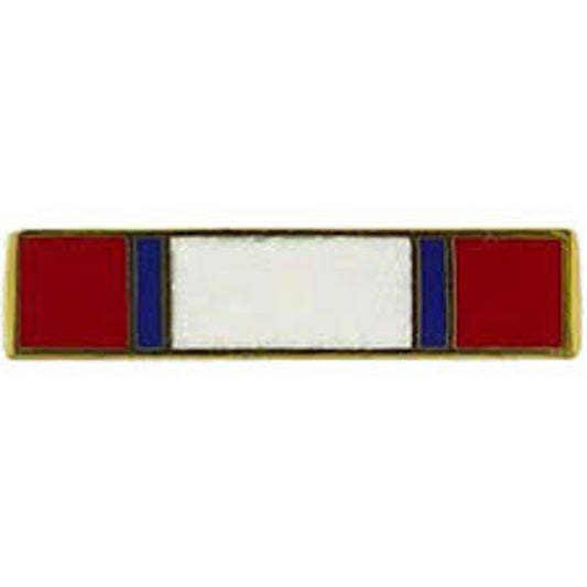 Mini Distinguished Service Medal (DSM) Ribbon Novelty Pin 11/16 × 1/8" Gold Trim