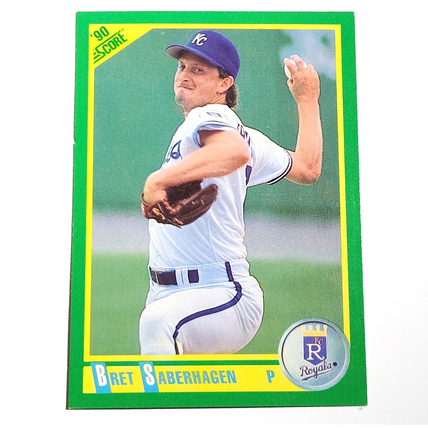 1990 Score Bret Saberhagen #195 Kansas City Royals Pitcher All Star MLB EX