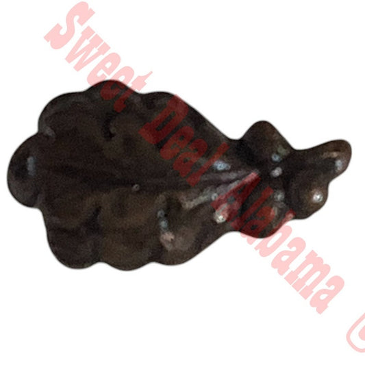 Ribbon Attachment Device: Bronze Oak Leaf Single - 5/16"H x 1/16"W