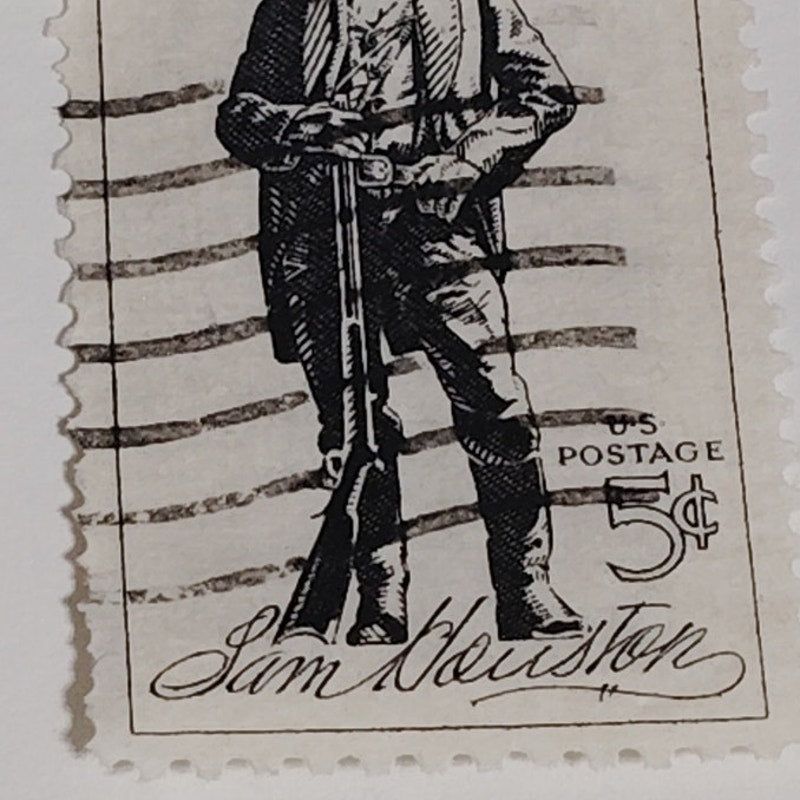 1963 Scott #1238 – 5¢ Sam Houston / Texas Republic President – Canceled
