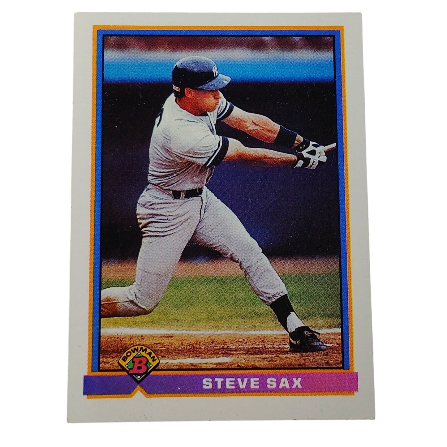 1991 Bowman Steve Sax #170 New York Yankees Second Baseman Baseball Card NM