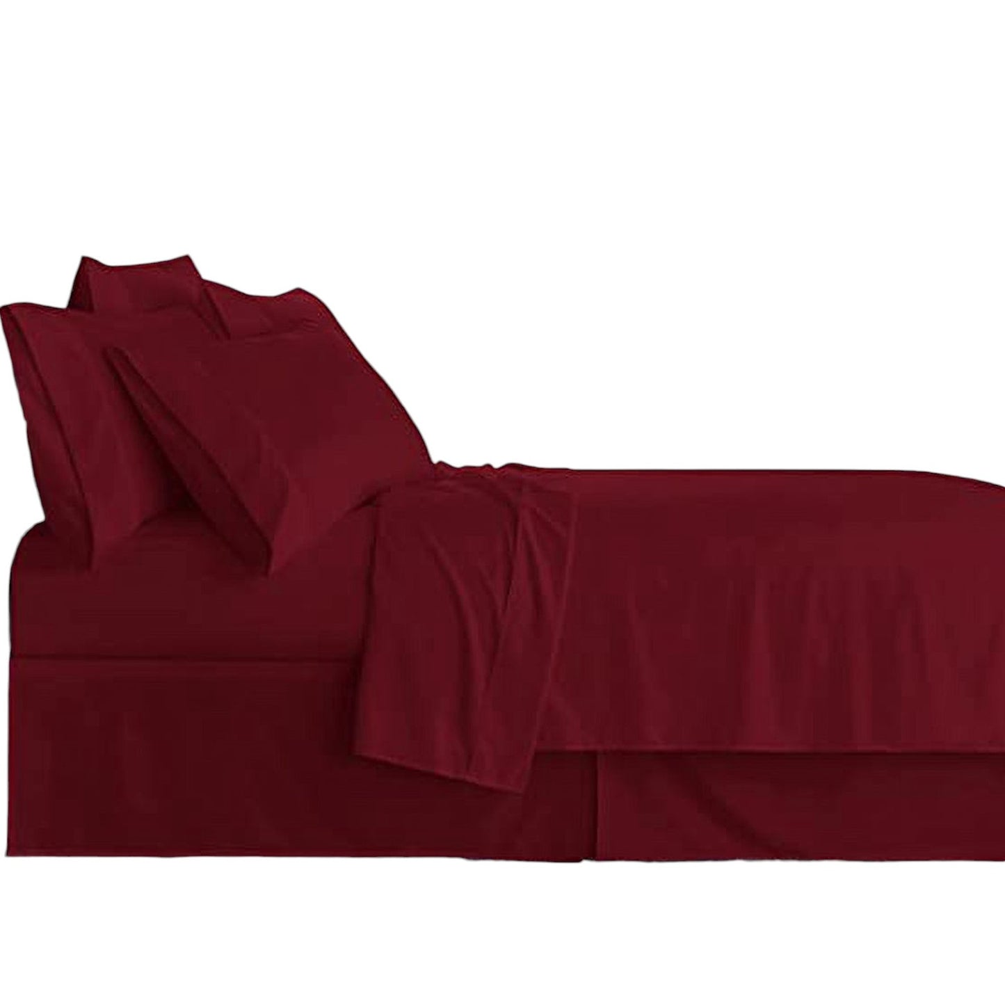 4-Piece Bed Sheet Sets, Extremely Durable – Easy Fit – Wrinkle Resistant – (Includes 1 Bonus Pillowcase), Twin XL, Burgundy, NIP