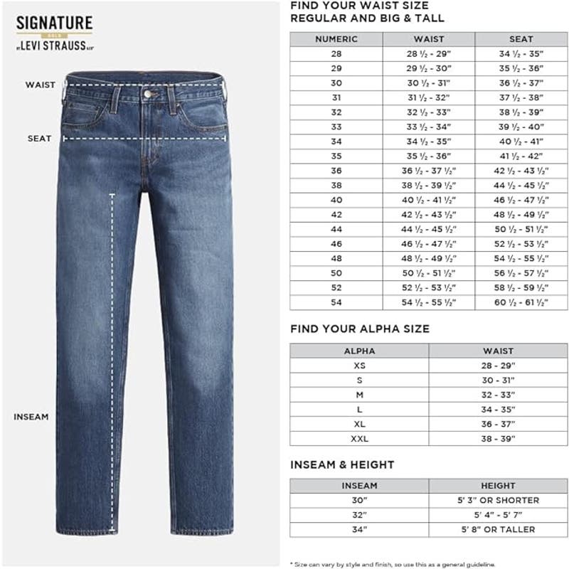 Signature by Levi Strauss & Co. Big & Tall Straight Fit Jeans, Bigfoot 50W x 30L