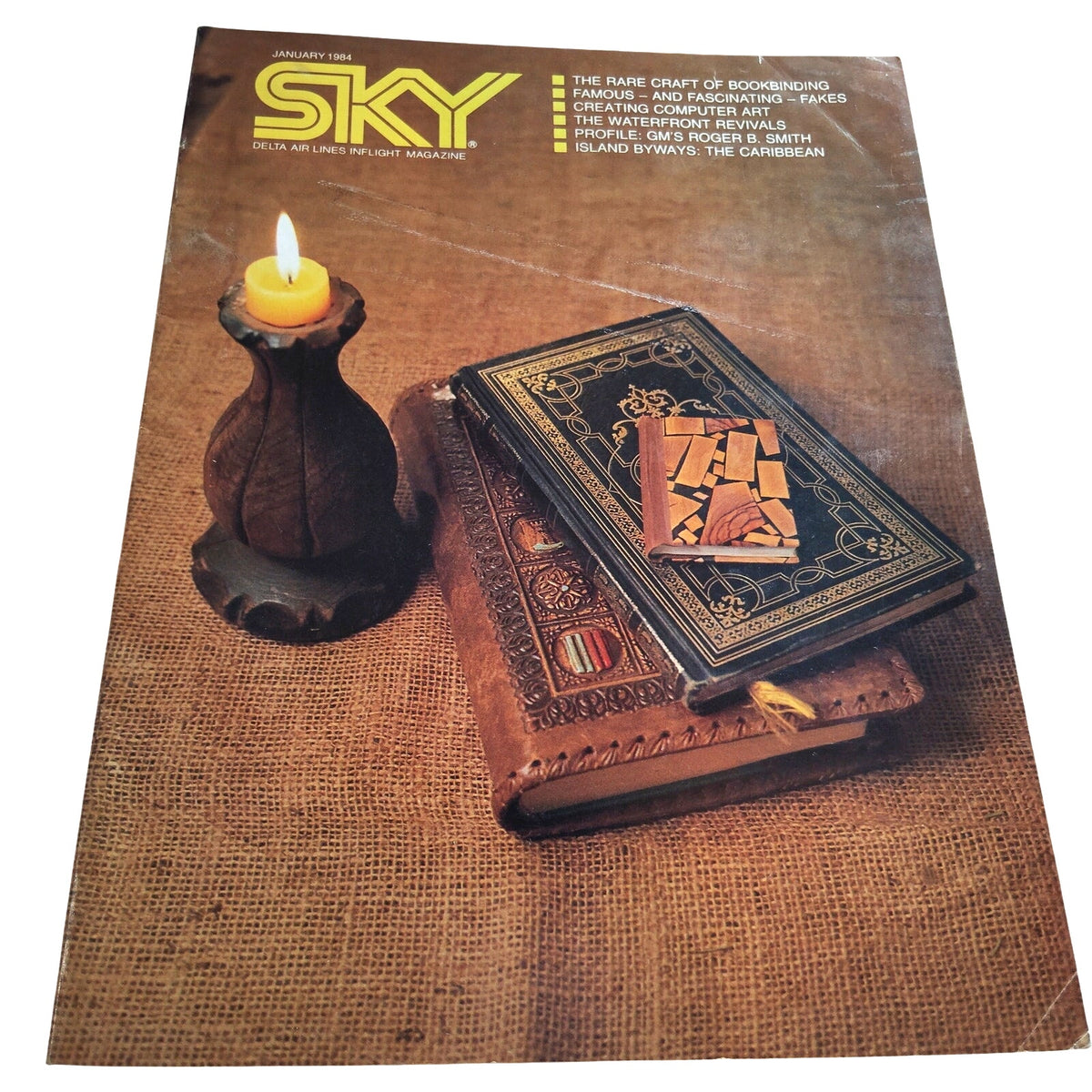 Delta SKY Mag - Jan 1984 - Roger B Smith GM Profile - Best & Worst Super Bowls