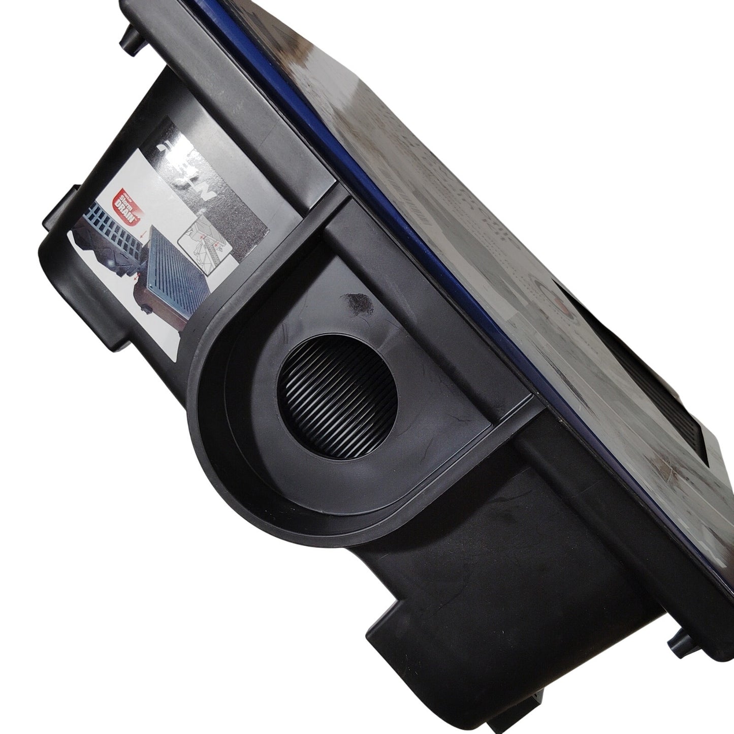 RELN 13"Sq. x 5"H Low Profile Catch Basin Kit (Black Plastic, Grate Included)