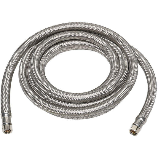 Everbilt 1/4" COMP X 1/4" COMP X 10 ft. Stainless Steel Ice Maker Connector