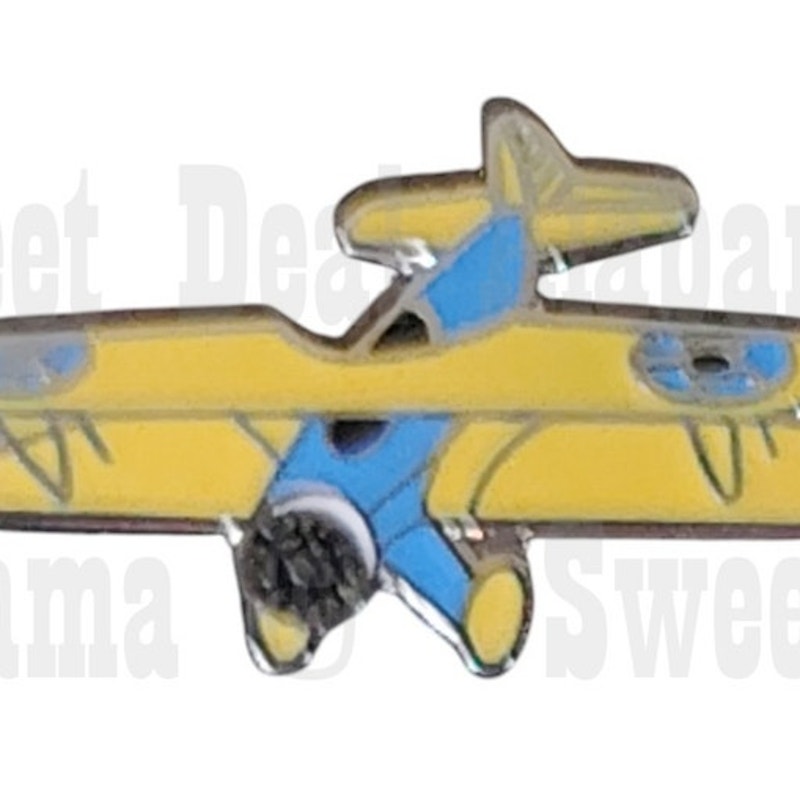 USN PT-17 Stearman Airplane Metal Hat, Vest or Lapel Collectors Pin 1-1/8"W x 5/8"H