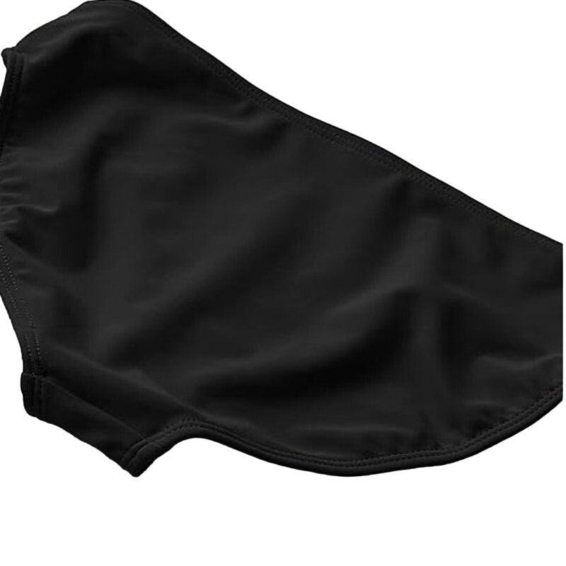 Kanu Surf girls Coral Reef Beach Sport Wrap Around Bikini 2-piece Two Piece Swimsuit, Solid Black, 14, NWT