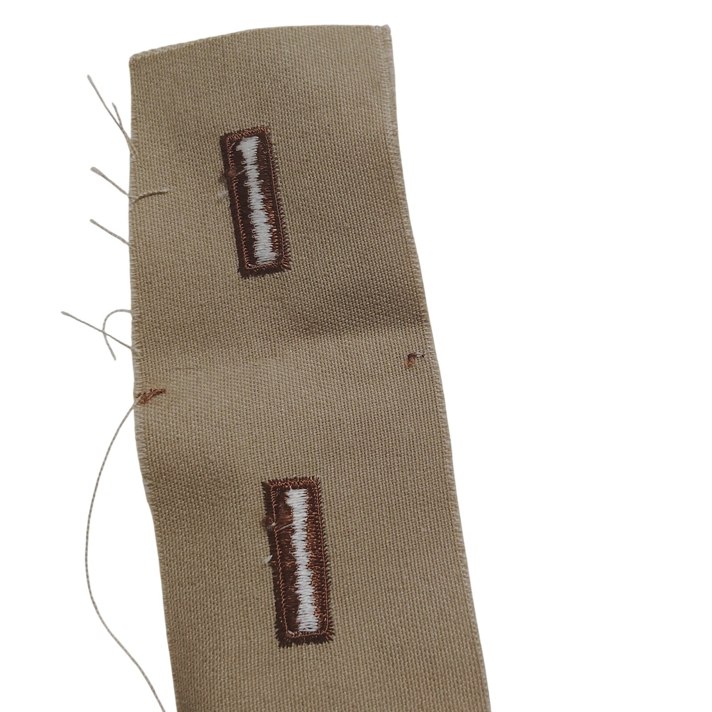 US Army 2LT O‑1 Sew‑On Rank Bar Strip – Gold on Khaki – 2" × 5"
