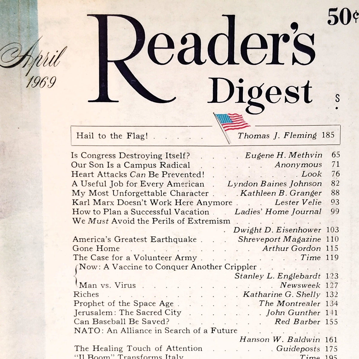 Reader's Digest April 1969 Vol. 94 No. 564 Vintage Magazine Golden Gate Bridge